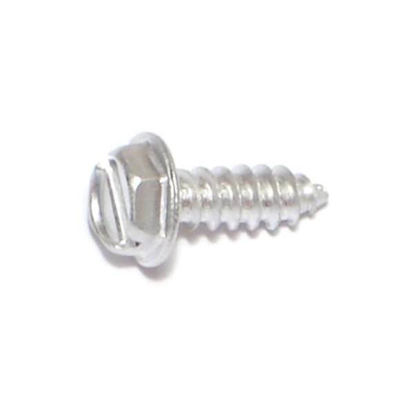 Midwest Fastener Sheet Metal Screw, #8 x 1/2 in, Aluminum Flange Hex Head Slotted Drive, 100 PK 03370 - main